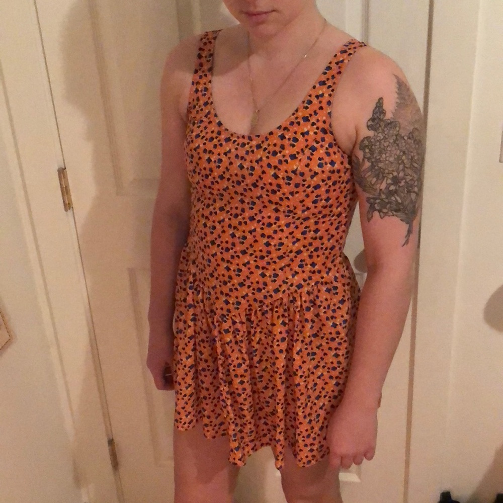 h.i.p. Orange Pattern Dress; size s